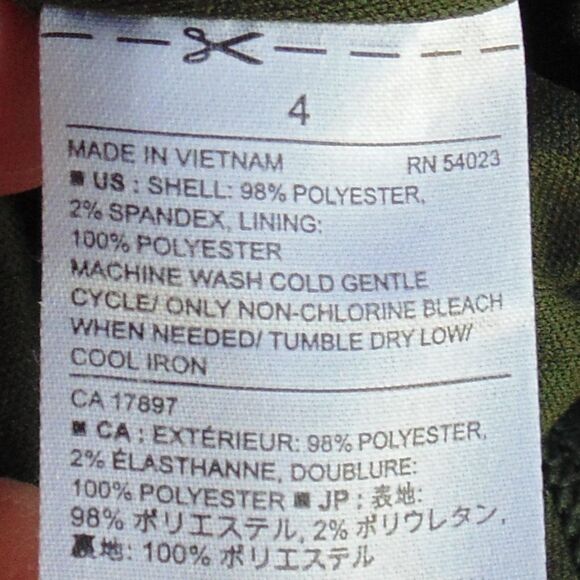 BANANA REPUBLIC FACTORY Dress, 4, Olive Floral, Ruffle hem, Short sleeve - Picture 15 of 15